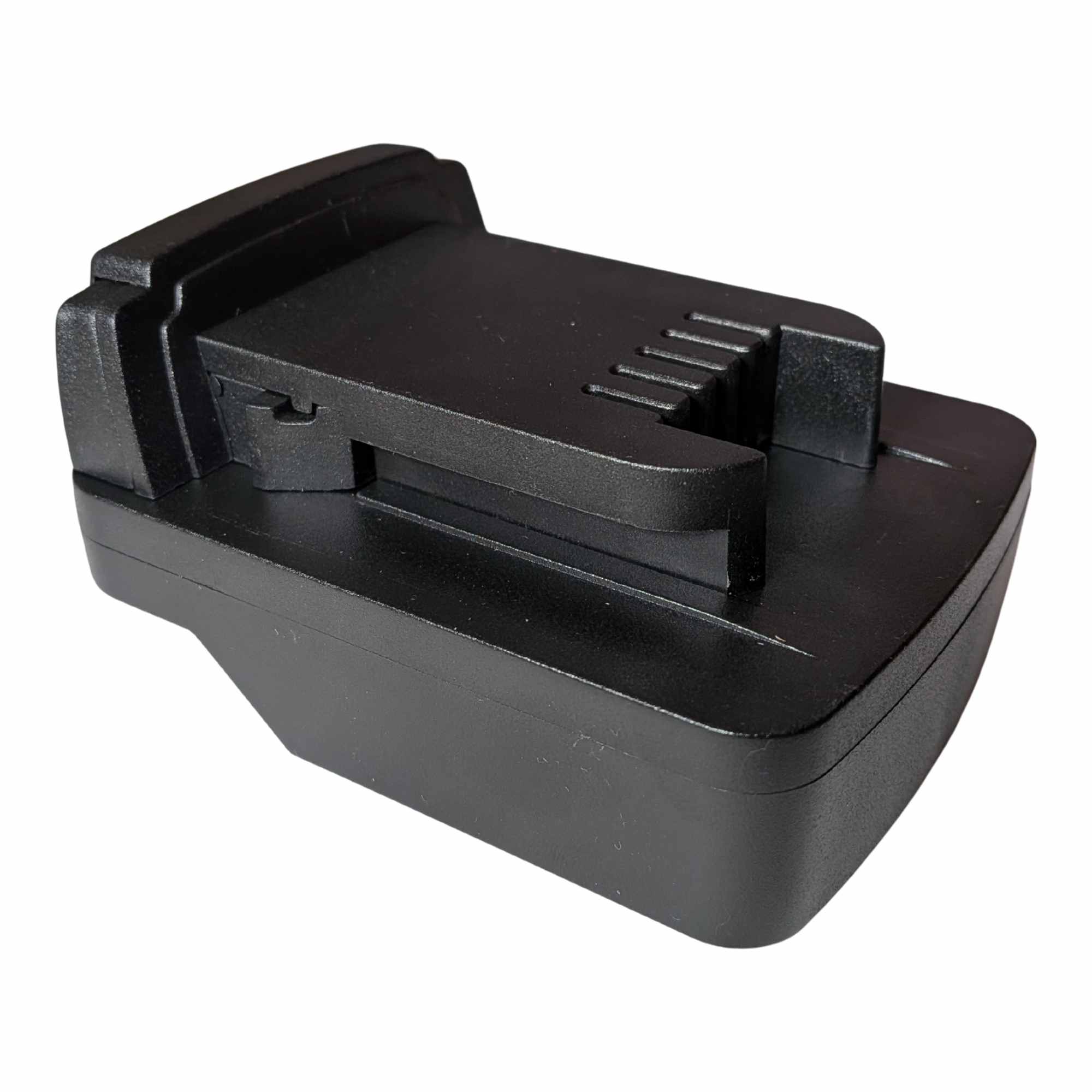 Parkside X20V to Milwaukee M18 battery adapter - Milwaukee tool-side connection with guide rails
