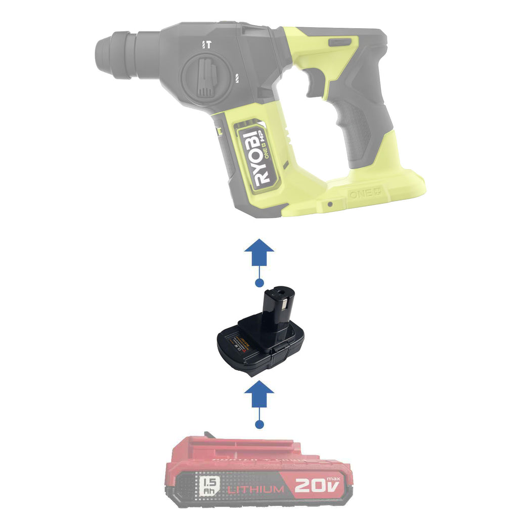 Porter Cable 20V auf Ryobi 18V Batterieadapter