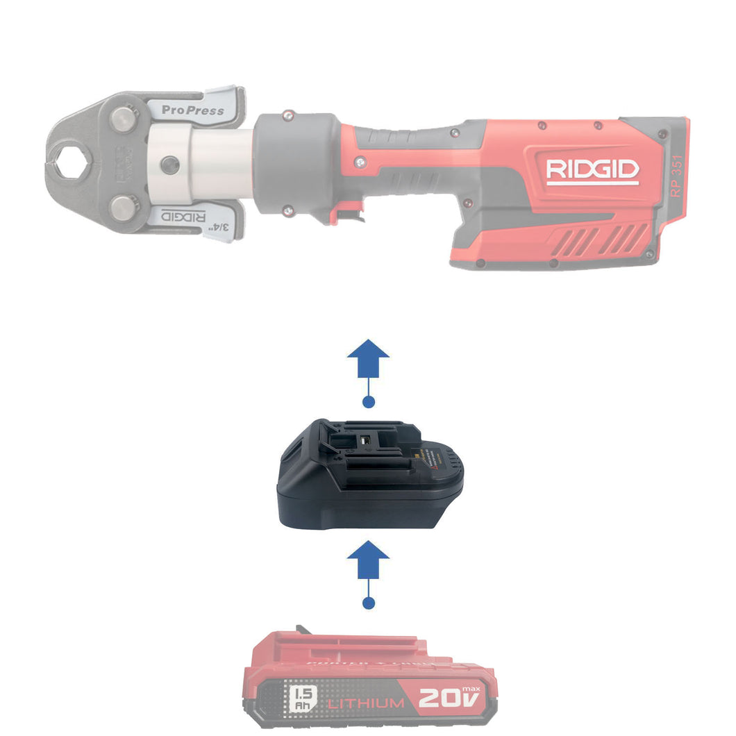 Porter Cable 20V to RIDGID RED 18V Battery Adapter