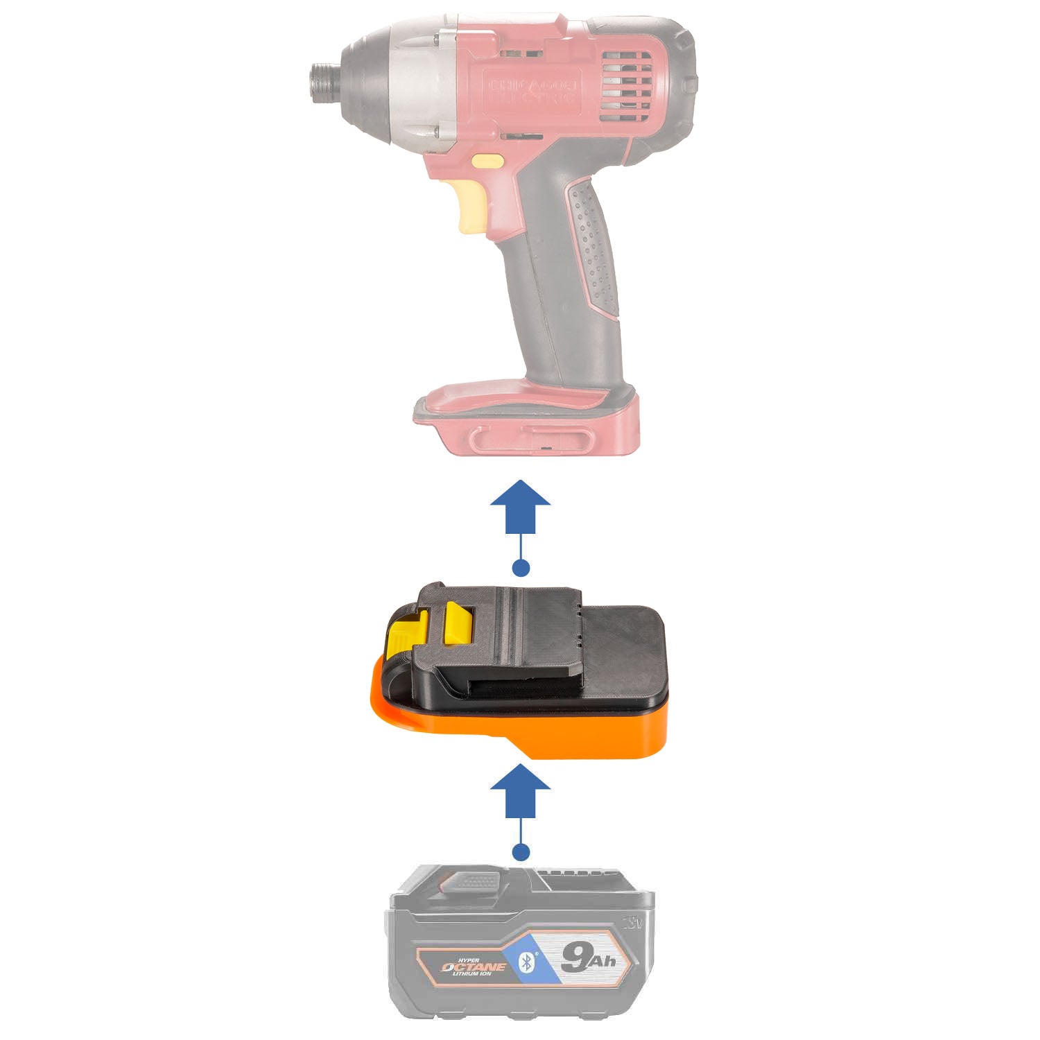 Adaptateur de batterie RIDGID 18V vers Chicago Electric 18V