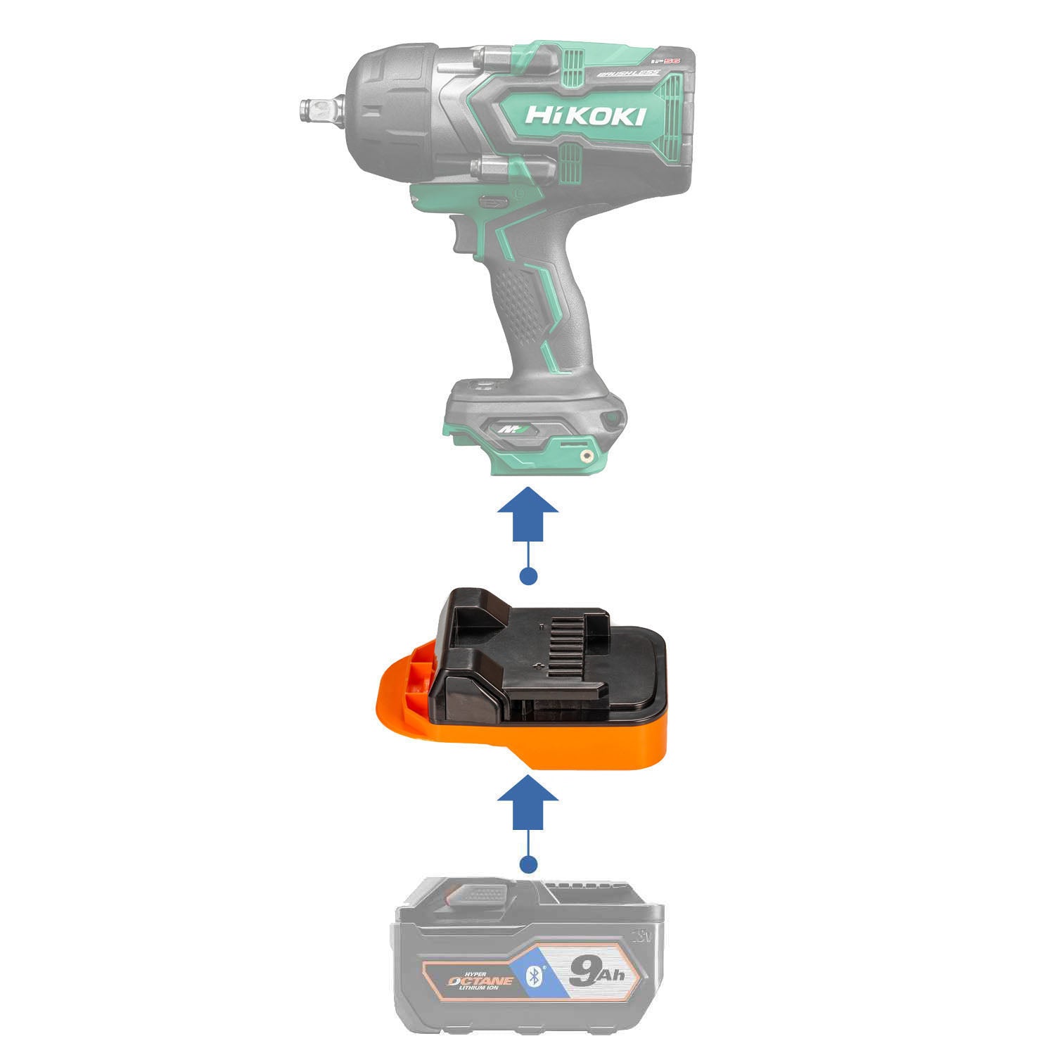 Adaptateur de batterie RIDGID 18V vers Hikoki 18V