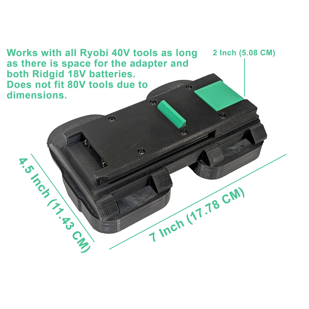 RIDGID 18V vers Ryobi 40V Adaptateur de batterie