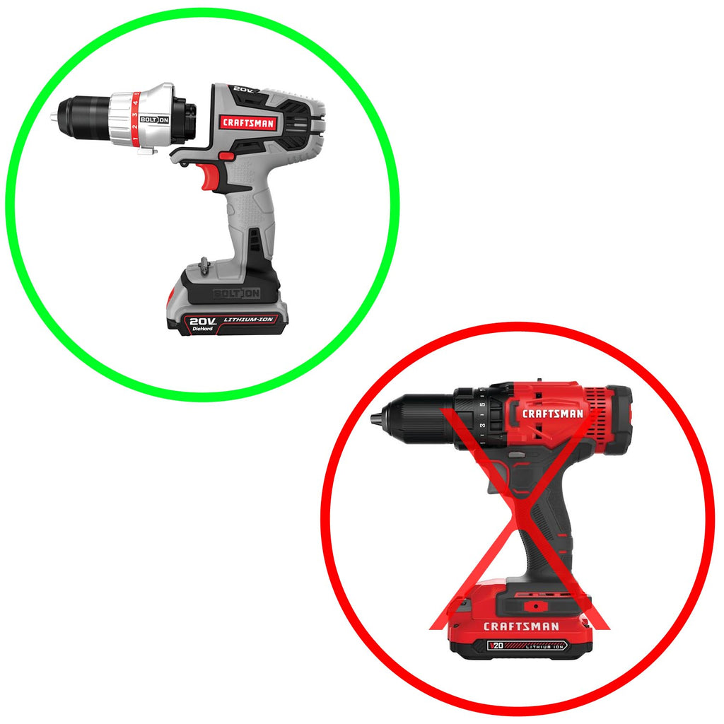 Adaptateur de batterie RIDGID 18V vers Craftsman Bolt-On 20V