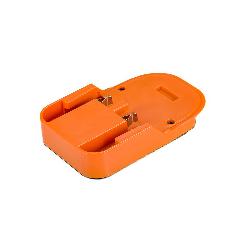RIDGID 18V to Mastercraft 20V (PWRPOD / Blue) battery adapter - RIDGID battery-side connection with twin copper contacts