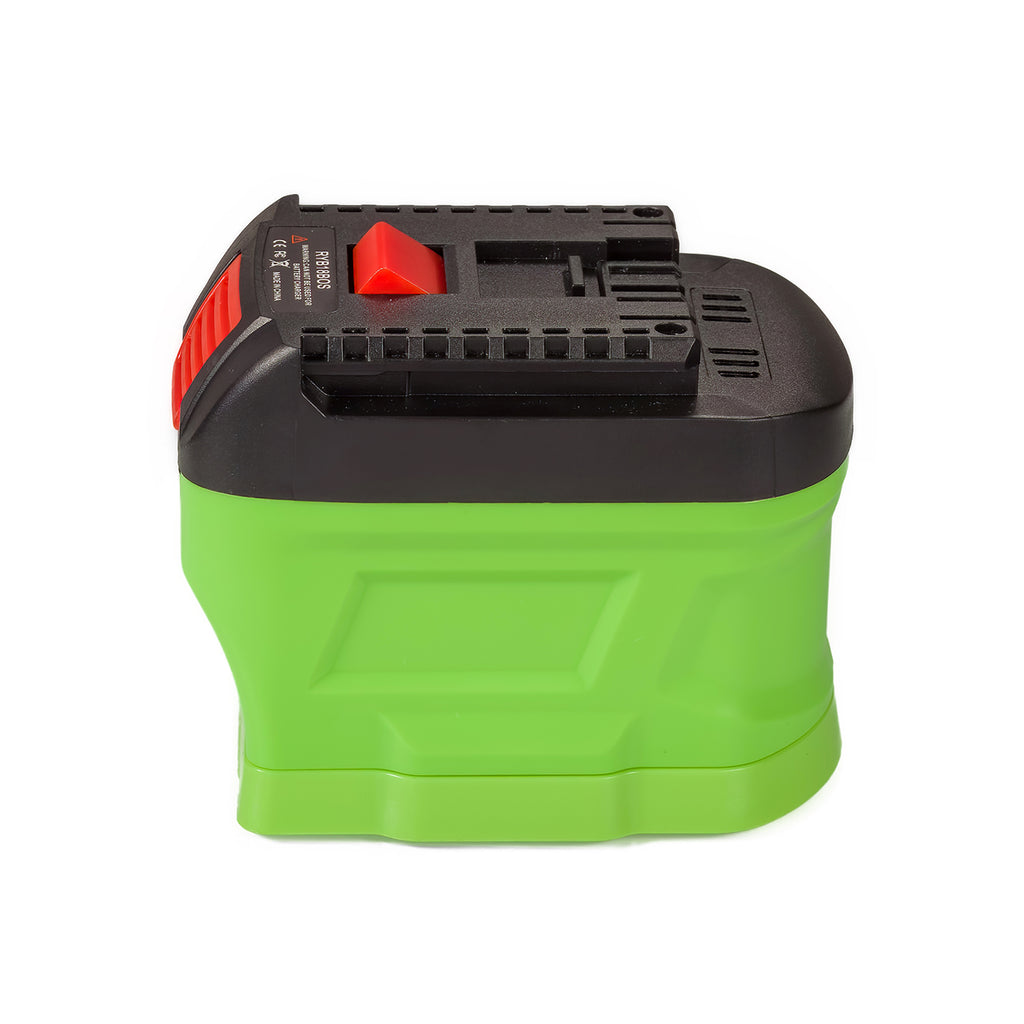 Ryobi 18V ONE+ to Bosch 18V GBA (Blue) battery adapter - Bosch tool-side connection, terminal slots and release button
