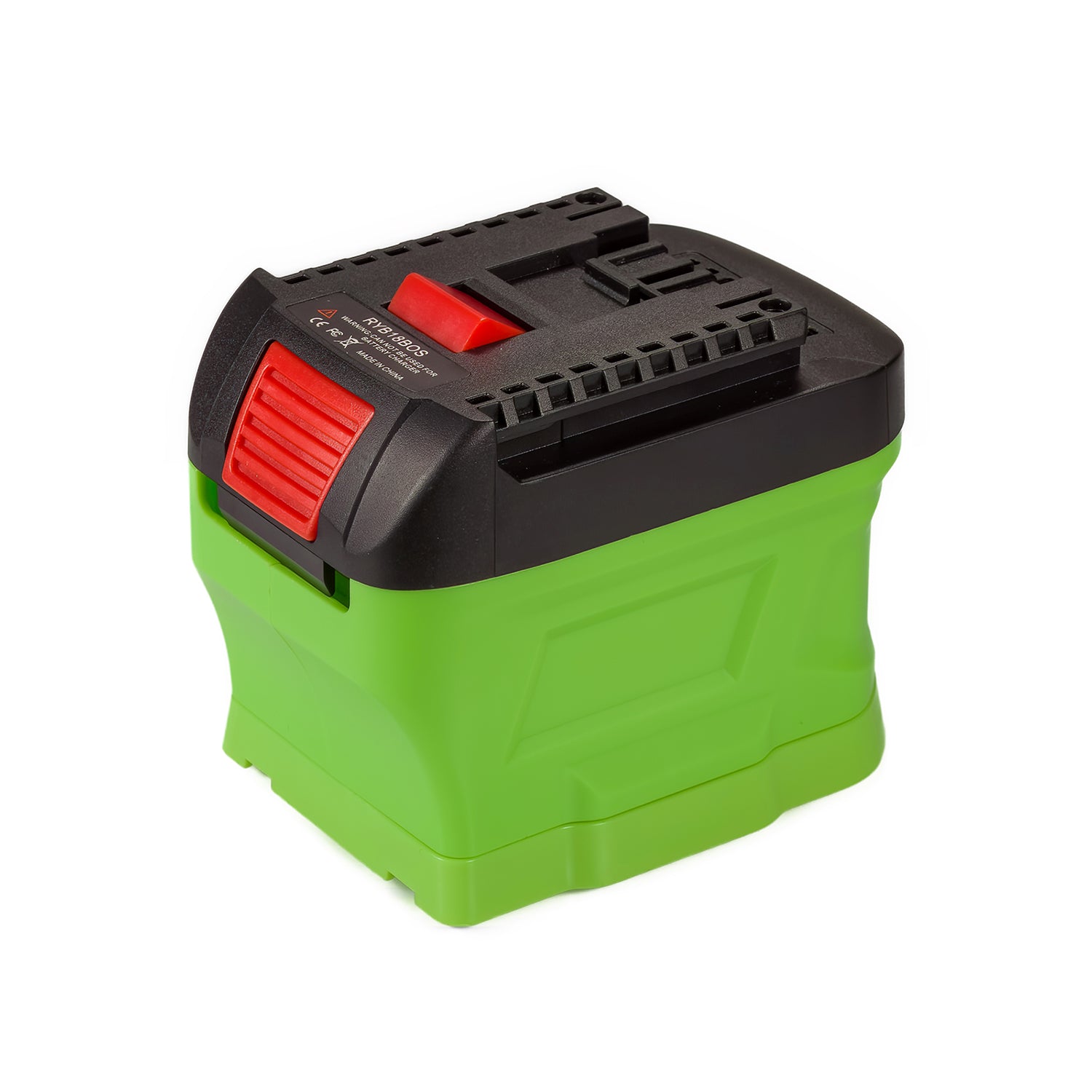 Ryobi 18V ONE+ to Bosch 18V GBA (Blue) battery adapter - Bosch tool-side connection, terminal slots and release button