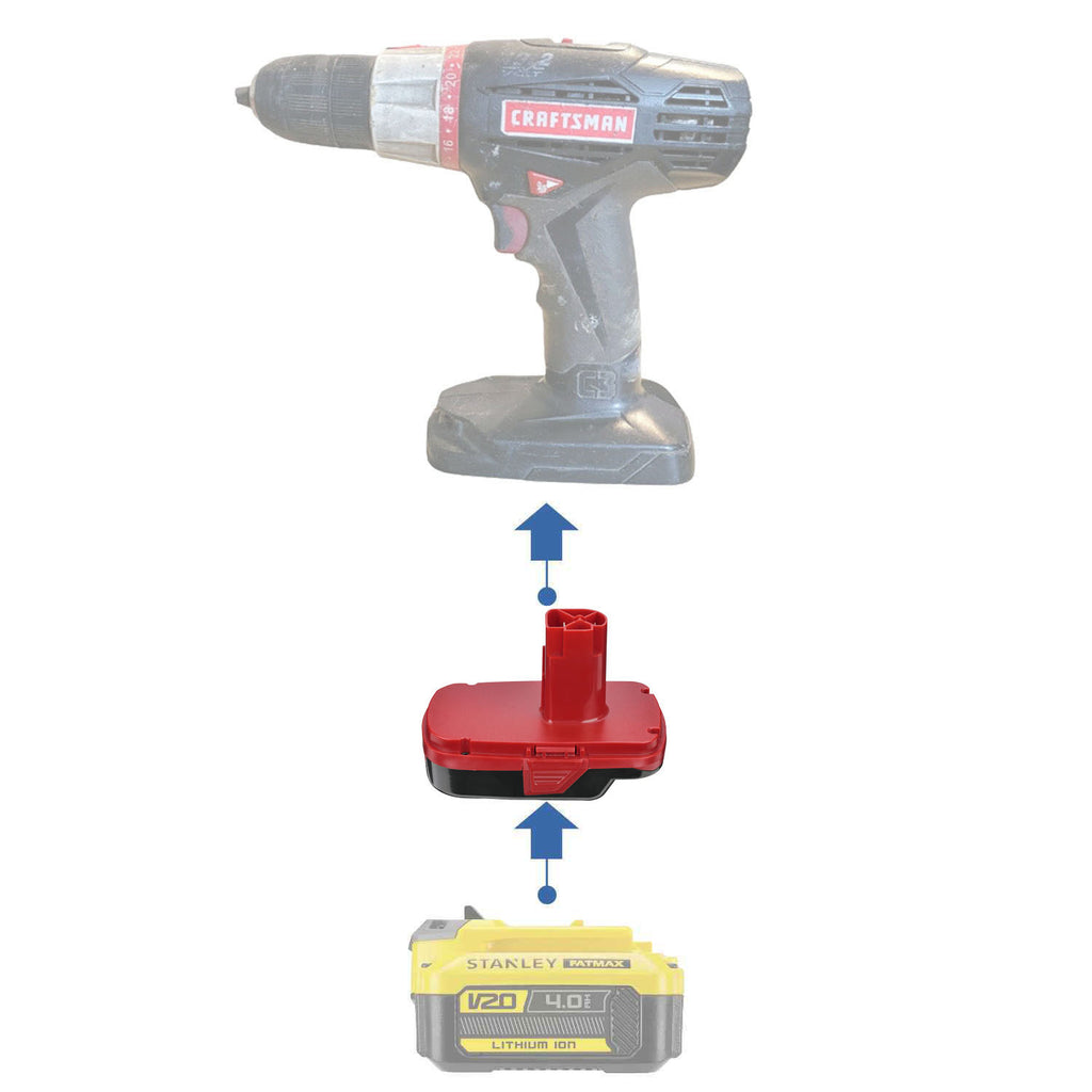 Stanley V20 auf Craftsman 19,2V Akkuadapter