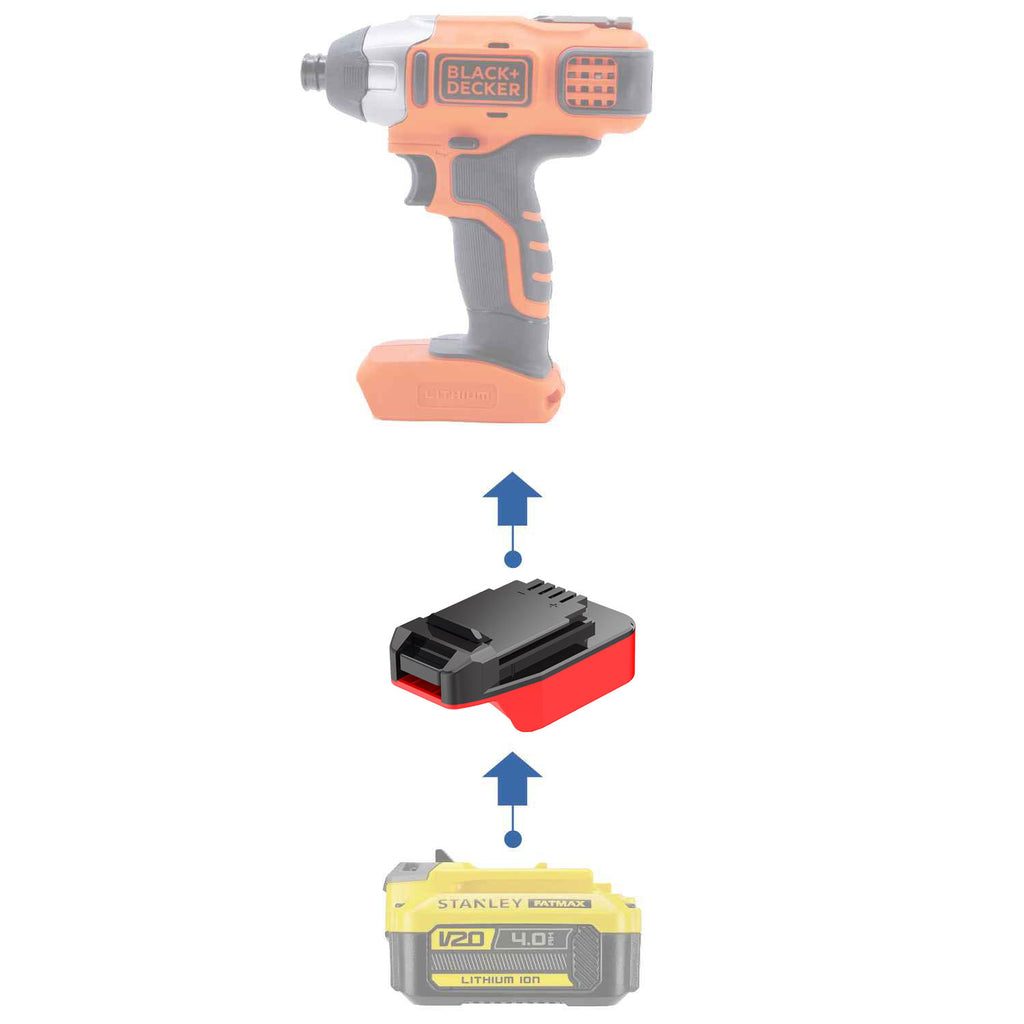 Stanley V20 vers Black and Decker 20V Adaptateur de batterie