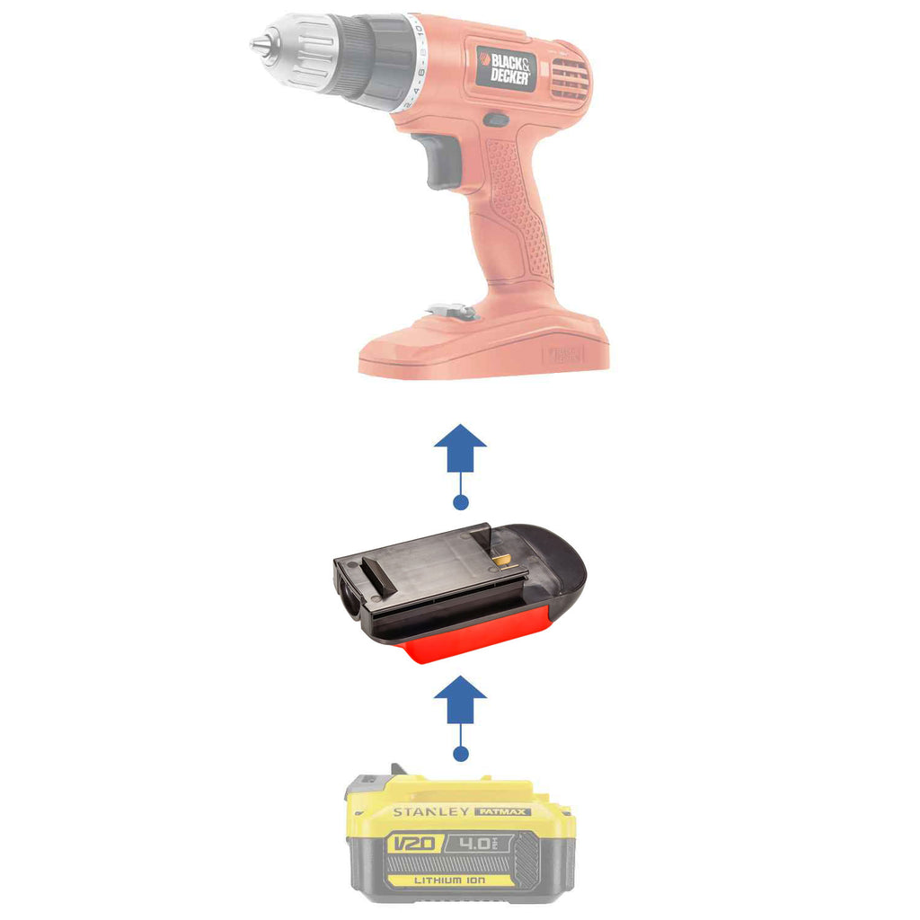 Stanley V20 auf Black and Decker 18V Ni-Cd Akkuadapter