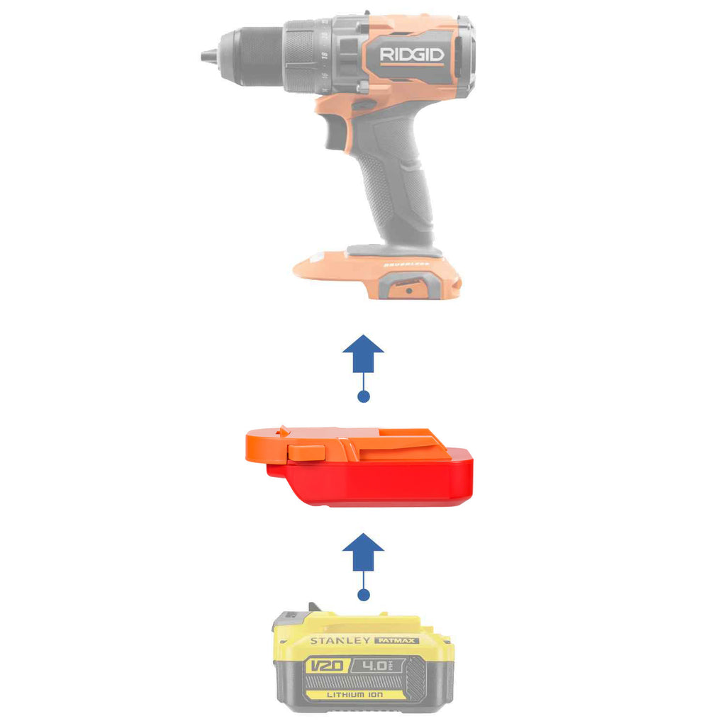 Stanley V20 vers RIDGID 18V Adaptateur de batterie