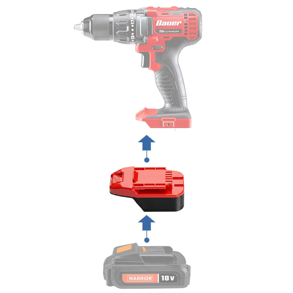 Warrior 18V auf Bauer 20V Akkuadapter