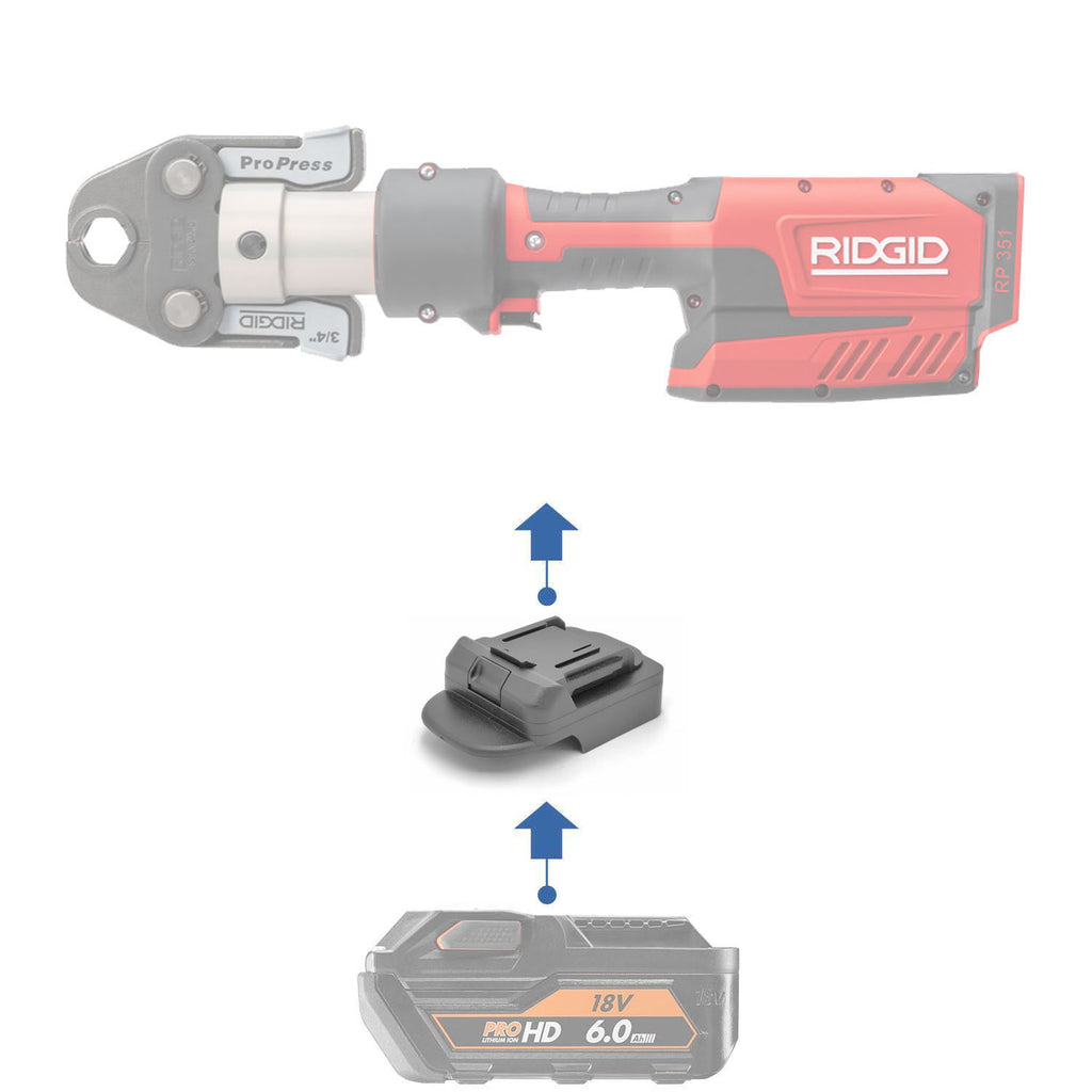 AEG 18V auf RIDGID 18V ROT Akkuadapter