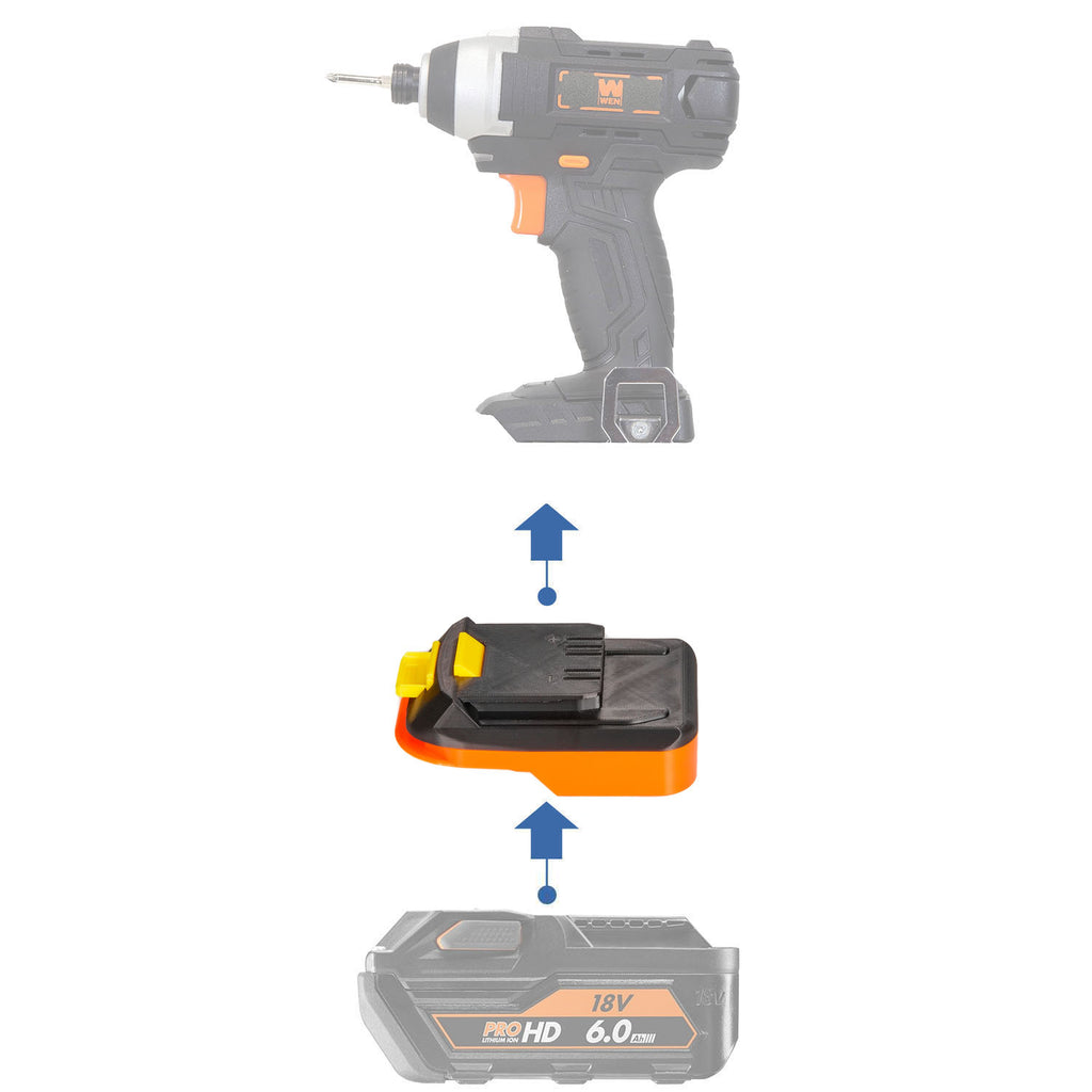 AEG 18V auf WEN 20V Akkuadapter