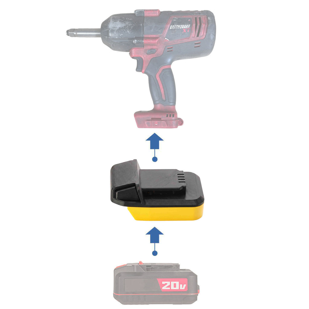 Bauer 20V auf Earthquake 20V XT Akkuadapter