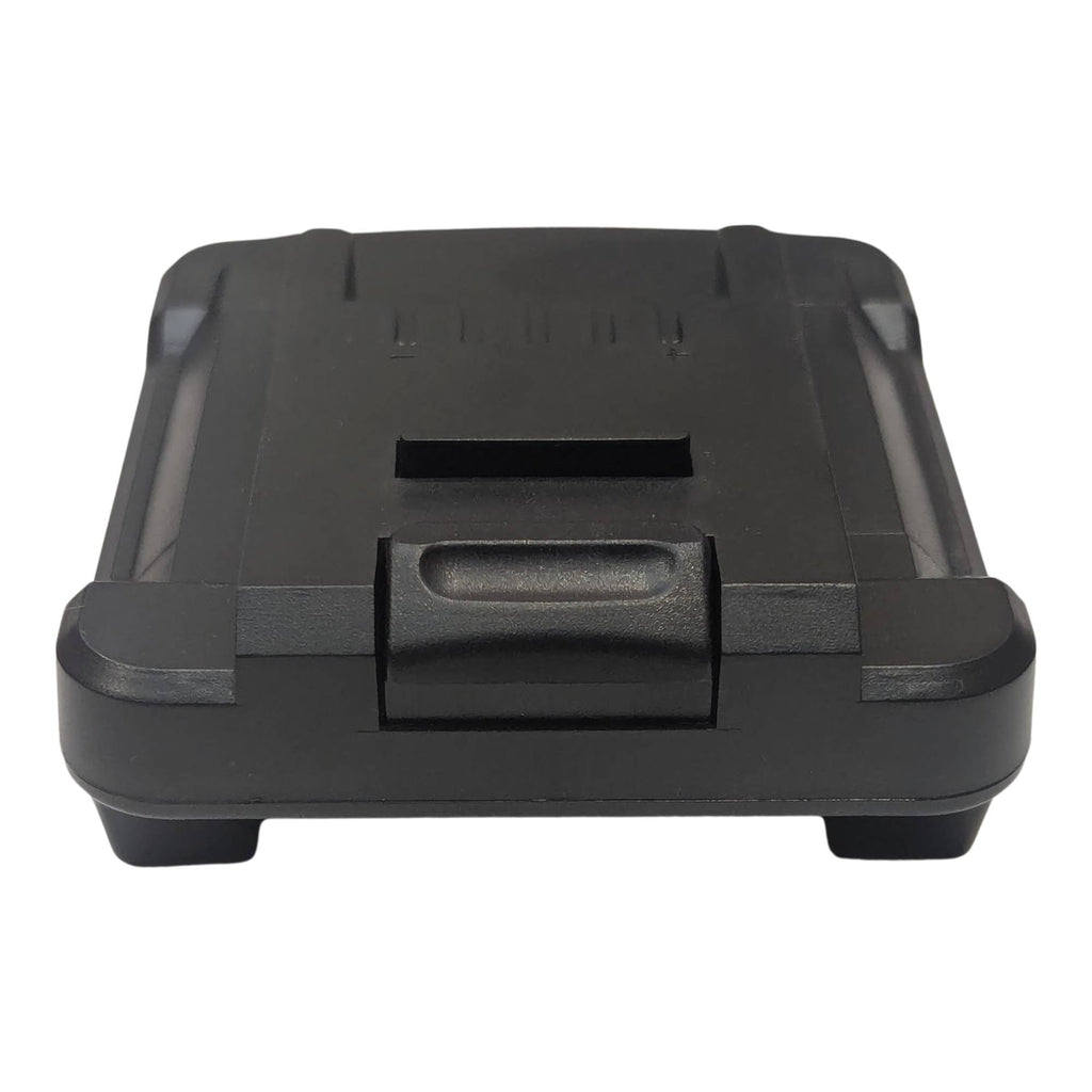 Black and Decker 20V to Ozito 18V PXC battery adapter - Ozito PXC tool-side end view with release catch and latch slot