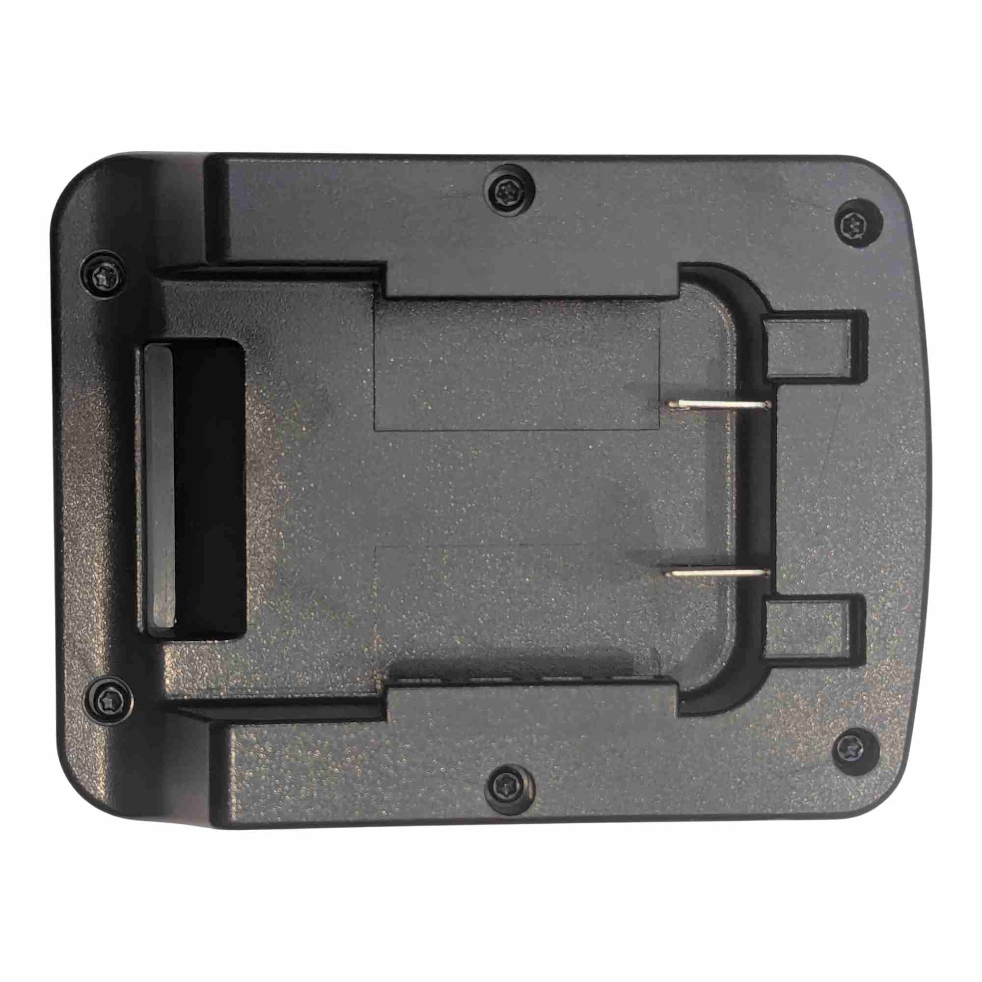 Black and Decker 20V to Ozito 18V PXC battery adapter - battery-side connection, twin blade terminals and six screws