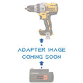 Black and Decker 36V/40V MAX to DeWalt 20V MAX battery adapter - placeholder text reading adapter image coming soon