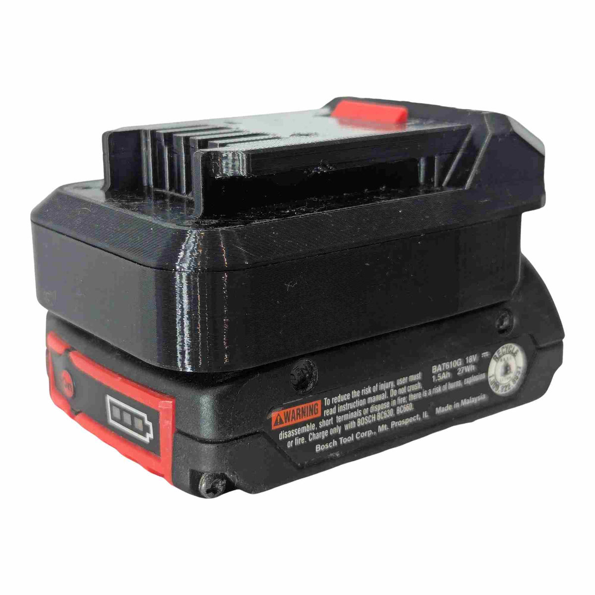 Bosch 18V GBA (Blau) auf Evolution 18V EXT Akkuadapter