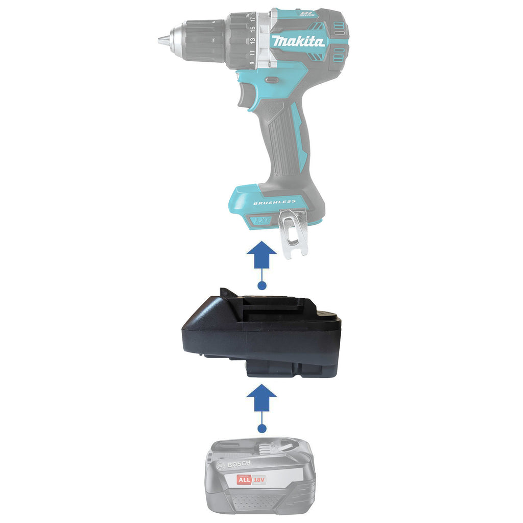 Bosch 18V PBA (Vert) vers Makita 18V LXT Adaptateur de batterie