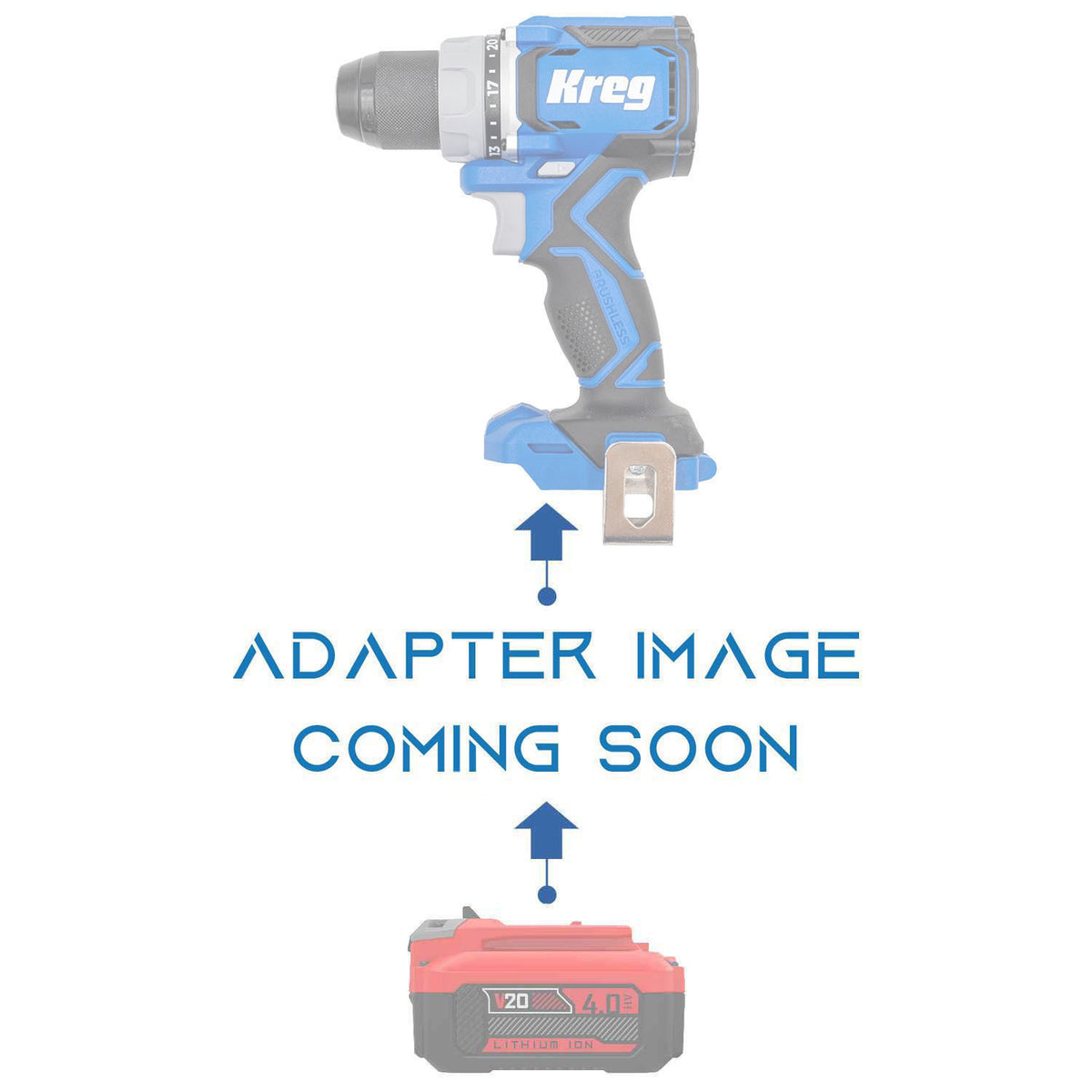 Craftsman 20V auf Kreg 20V Blue Ion Akkuadapter