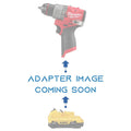 DeWalt 12V MAX to Milwaukee M12 battery adapter - placeholder reading adapter image coming soon