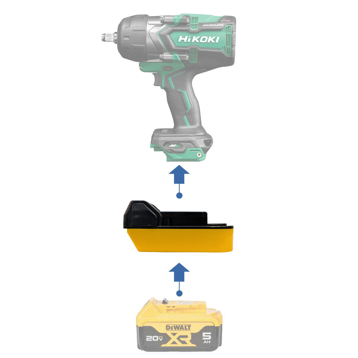 DeWalt 20V MAX vers Hikoki 18V Adaptateur de batterie