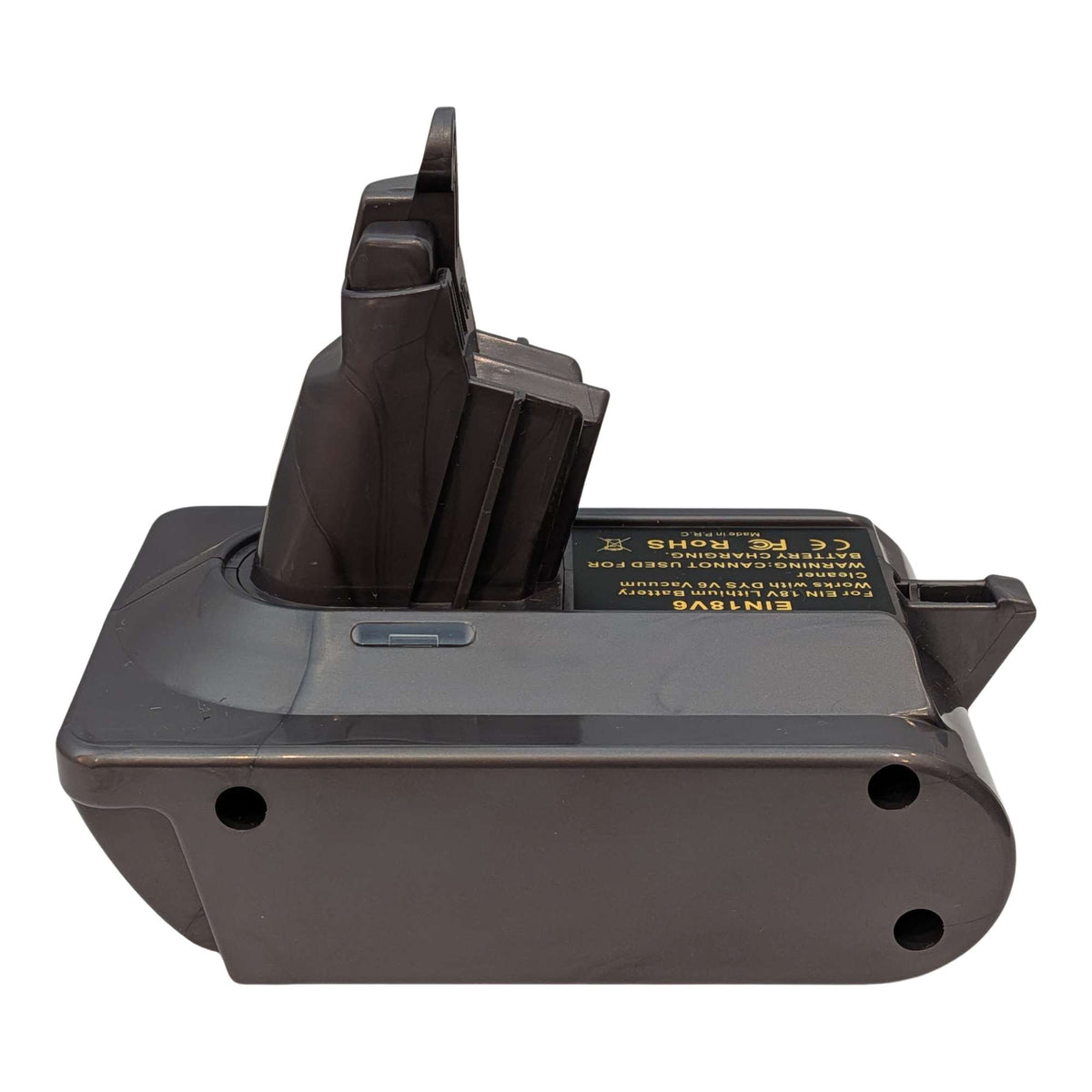 Akkuadapter Einhell 18V PXC auf Dyson V6: Adapter, linke Seite
