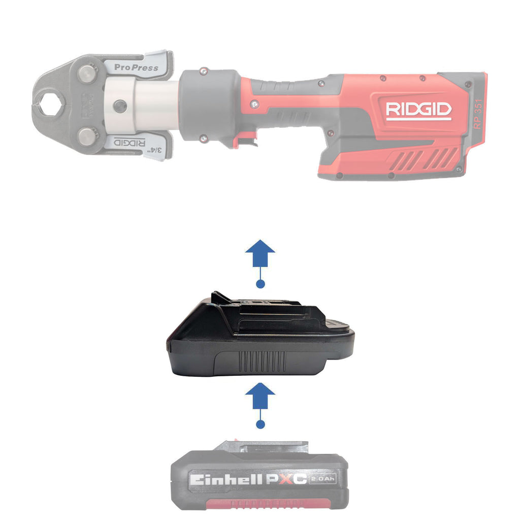 Einhell 18V PXC auf RIDGID 18V ROT Akkuadapter