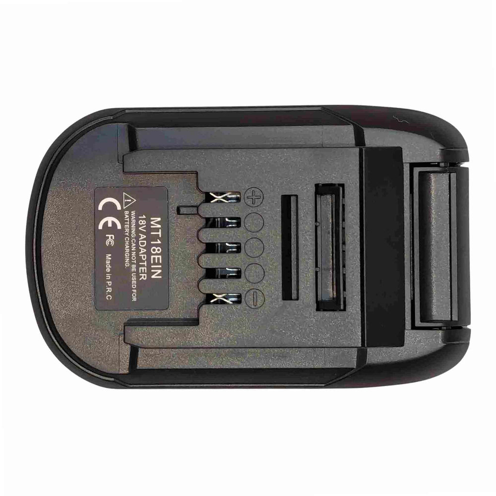 Makita 18V LXT to Ozito 18V PXC battery adapter - plan view of the Ozito tool-side connection with five contact slots