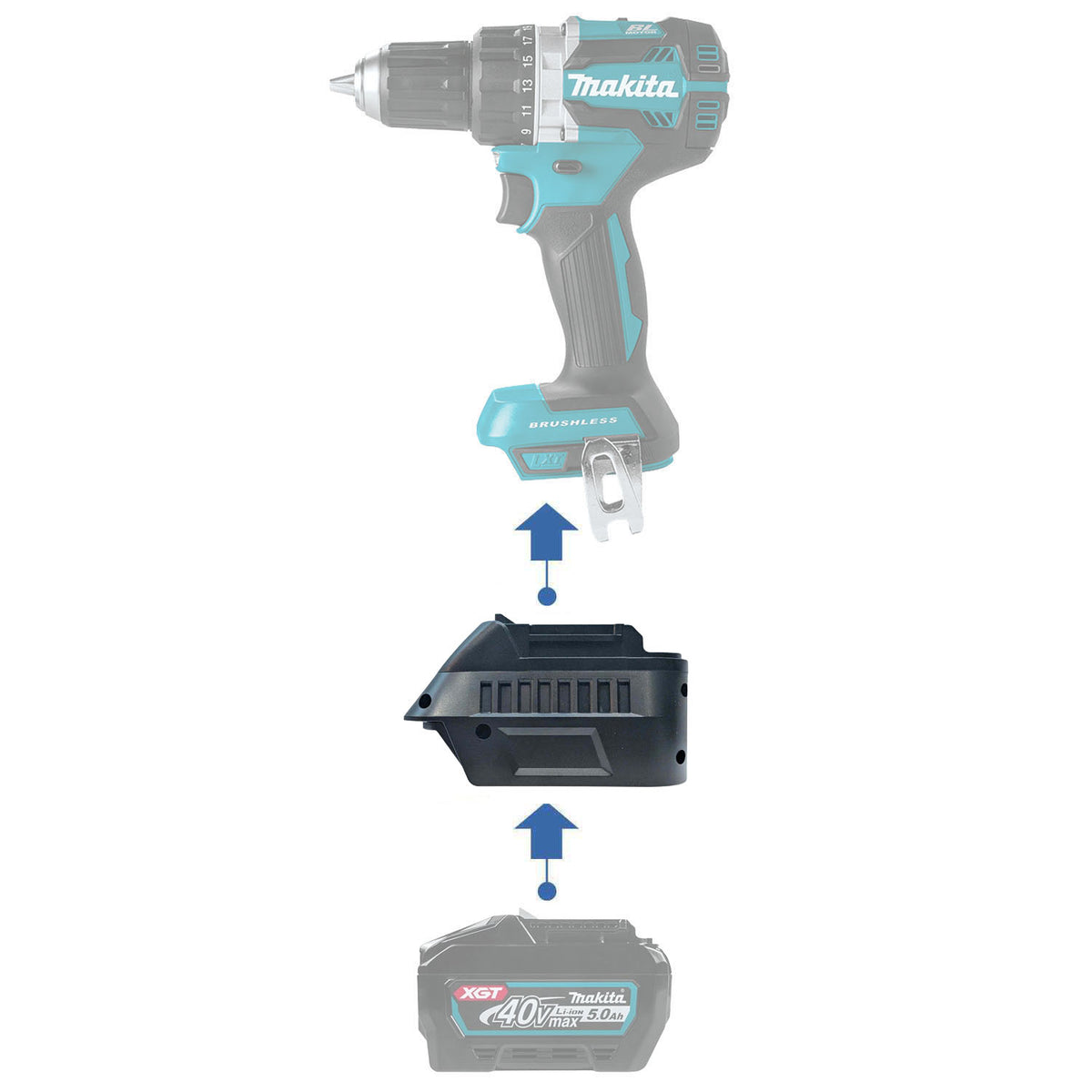 Makita 36V/40V XGT auf Makita 18V LXT Akkuadapter
