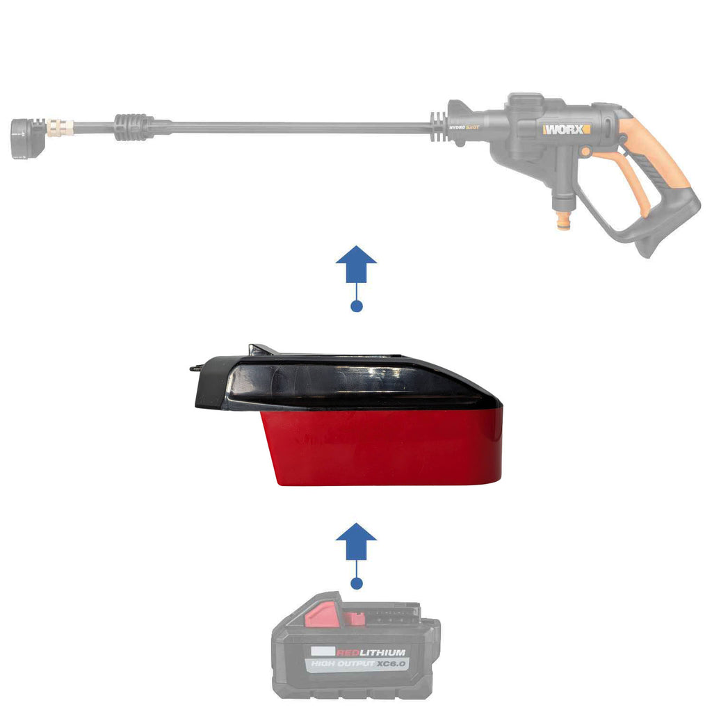 Milwaukee M18 auf WORX 20V PowerShare (Orange) Akkuadapter