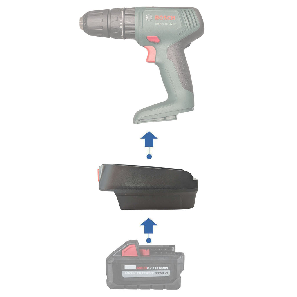 Milwaukee M18 vers Bosch 18V PBA (Vert) Adaptateur de batterie