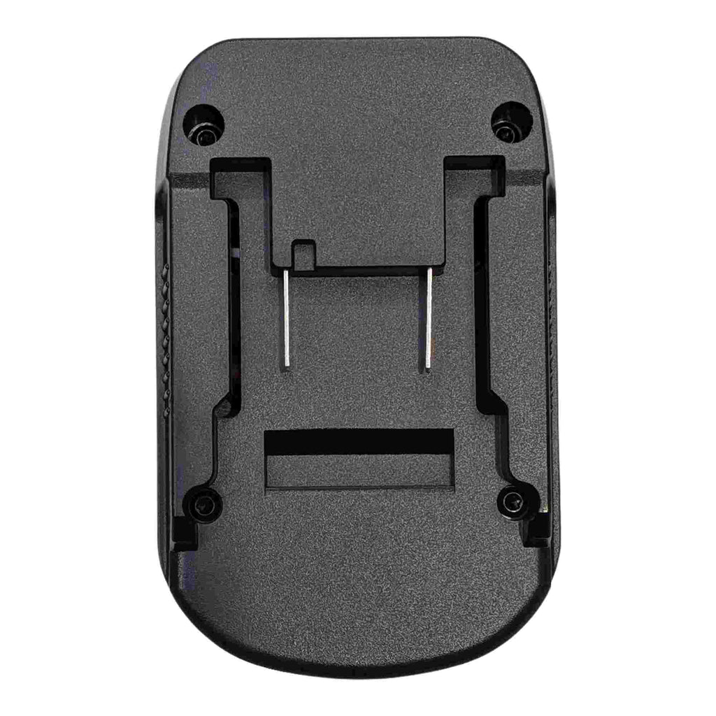 Ozito 18V PXC to DeWalt 20V MAX battery adapter - Ozito PXC battery-side connection with twin blade terminals and latch slot