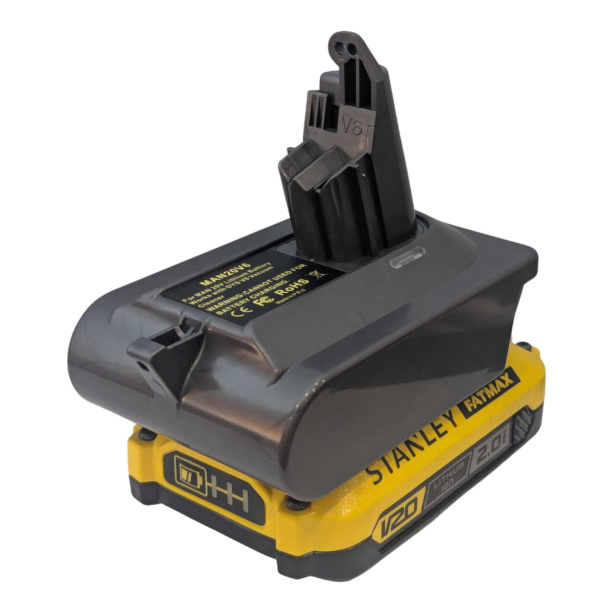 Stanley FATMAX V20 vers Dyson V6 Adaptateur de batterie