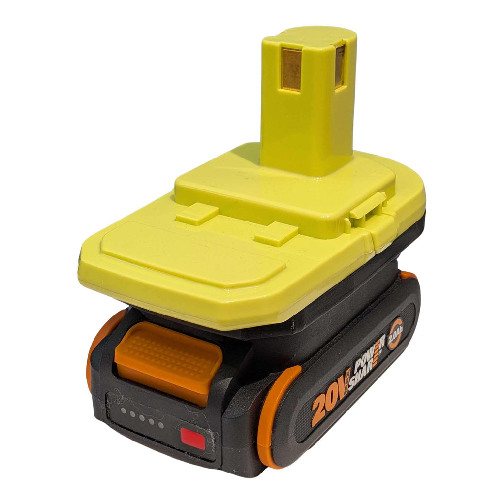 WORX 20V PowerShare (Orange) auf Ryobi 18V ONE+ Akkuadapter